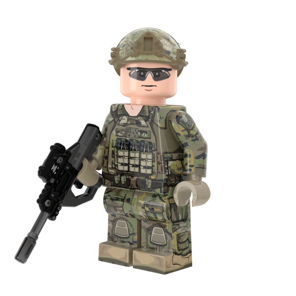 Load image into Gallery viewer, Australian Modern Infantry Soldier with Perfect Caliber™ BrickArms® EF88
