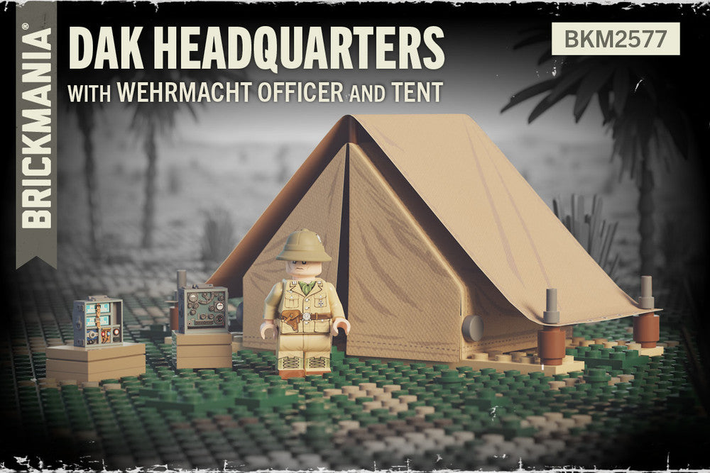 DAK Headquarters With Werhmacht Officer and Tent