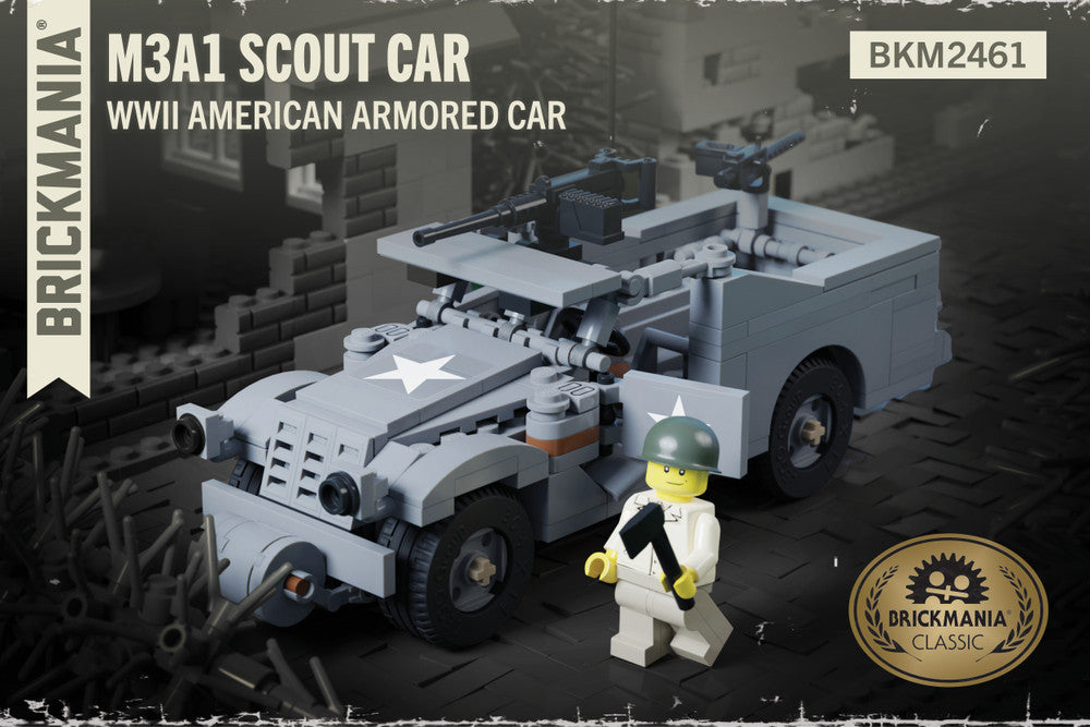 M3A1 Scout Car – WWII American Armored Car - Brickmania Classic Series