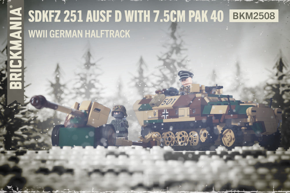 SdKfz 251 Ausf D with 7.5cm Pak 40 – WWII German Halftrack
