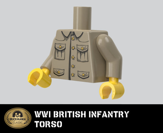 WWI British Infantry Torso - Brickmania Classic Series