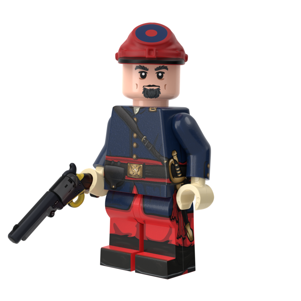 American Civil War 14th Brooklyn (84th New York Volunteer Regiment) Officer with Perfect Caliber™ BrickArms® M1851 Navy Revolver