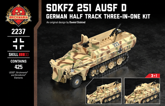 SdKfz 251 Ausf D - German Half Track Three-In-One Kit - MOMCOM inc.