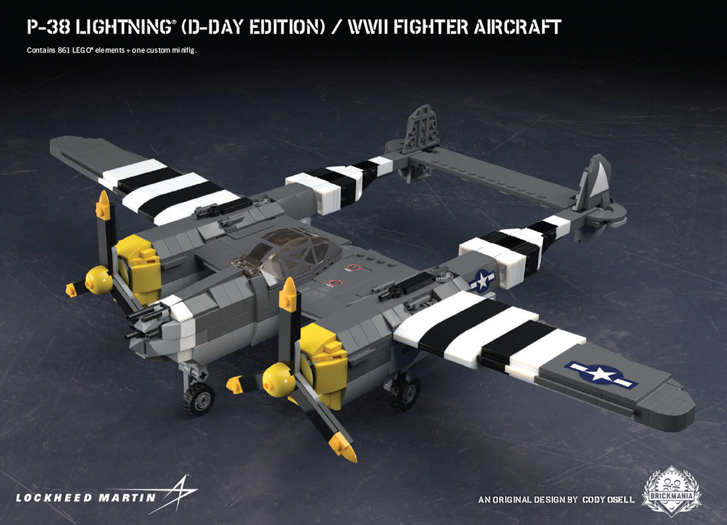 Load image into Gallery viewer, P-38 LIGHTNING® (D-Day Edition) - WWII Fighter Aircraft - MOMCOM inc.
