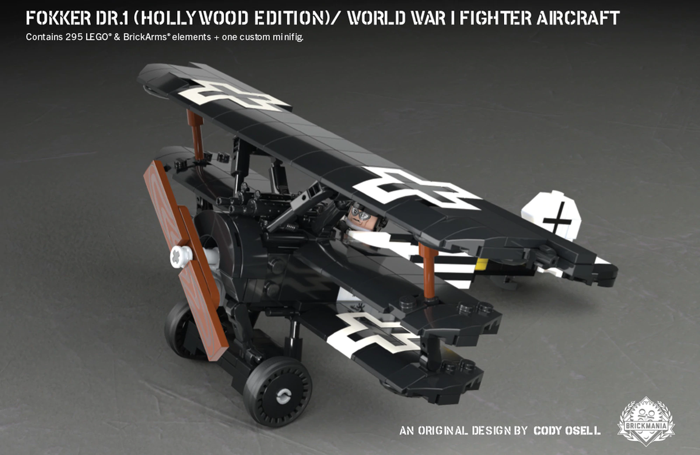 Load image into Gallery viewer, Fokker Dr.1 (Hollywood Edition) - World War I Fighter Aircraft - MOMCOM inc.
