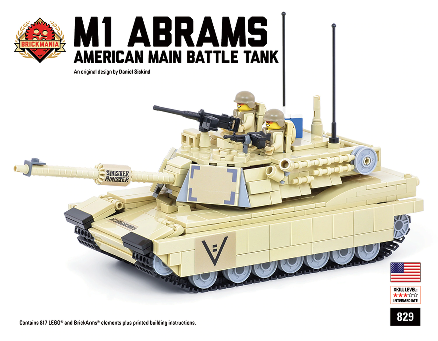 M1 Abrams Main Battle Tank (Tan) - MOMCOM inc.