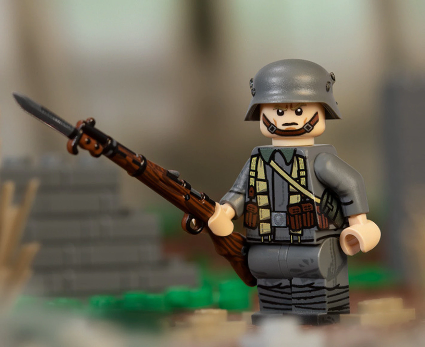 World War I Bundle - WWI German Infantry V2 and Perfect Caliber™ BrickArms® Gewehr 98 w/ Bayonet - MOMCOM inc.