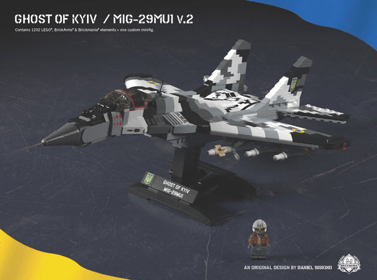 Load image into Gallery viewer, &amp;#39;Ghost of Kyiv&amp;#39; MiG-29 MU1 V.2 – Ukrainian Twin-Engine Jet Fighter
