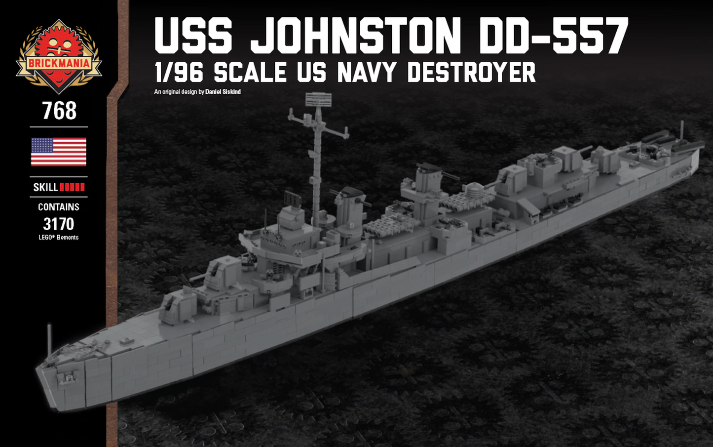 Load image into Gallery viewer, USS Johnston DD-557 - 1/96 Scale US Navy Destroyer - MOMCOM inc.
