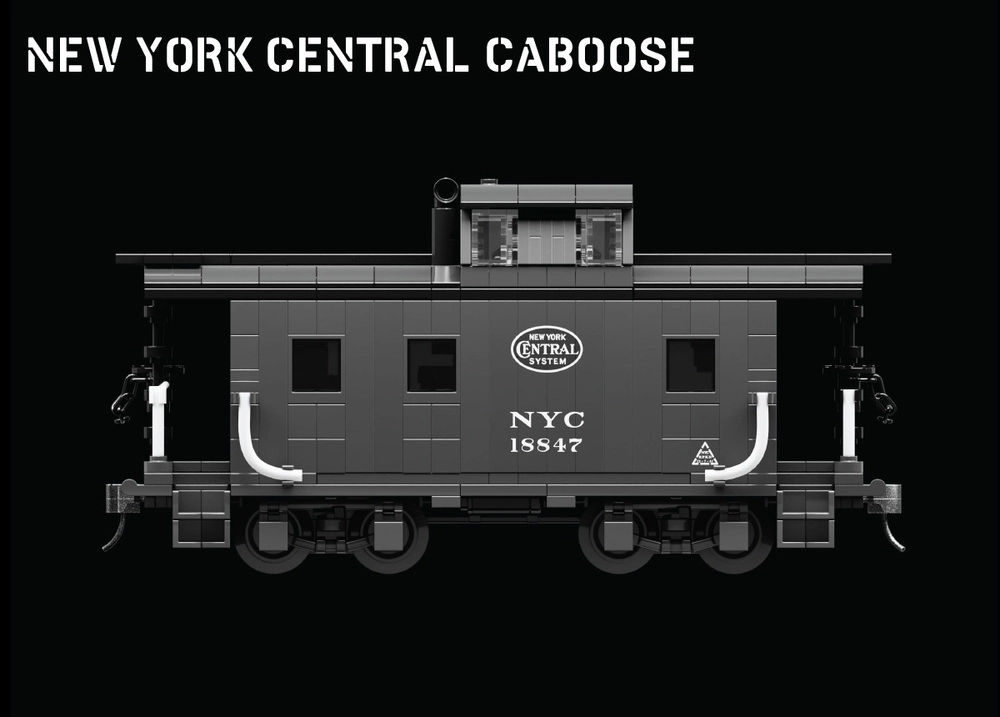 New York Central Caboose - 1/48th Scale Brick Railroad Kit - MOMCOM inc.