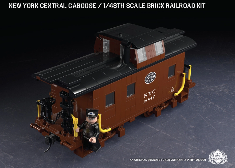 Load image into Gallery viewer, New York Central Caboose - 1/48th Scale Brick Railroad Kit - MOMCOM inc.
